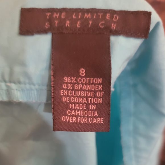 The Limited Teal Cotton Mini Skirt sz8 - Picture 4 of 4